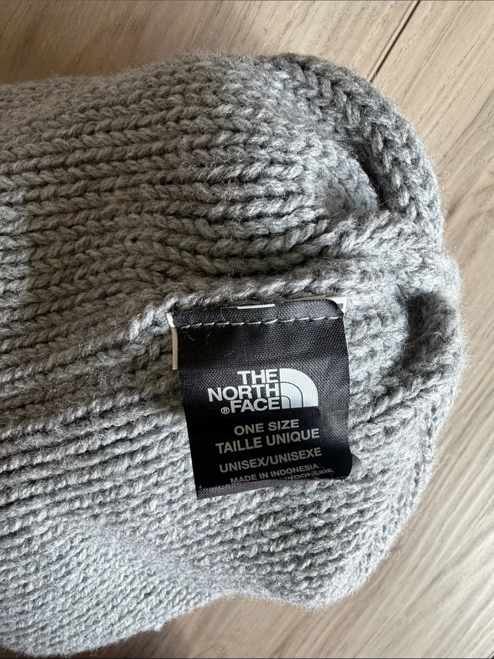 The North Face Light Gray Knit Beanie